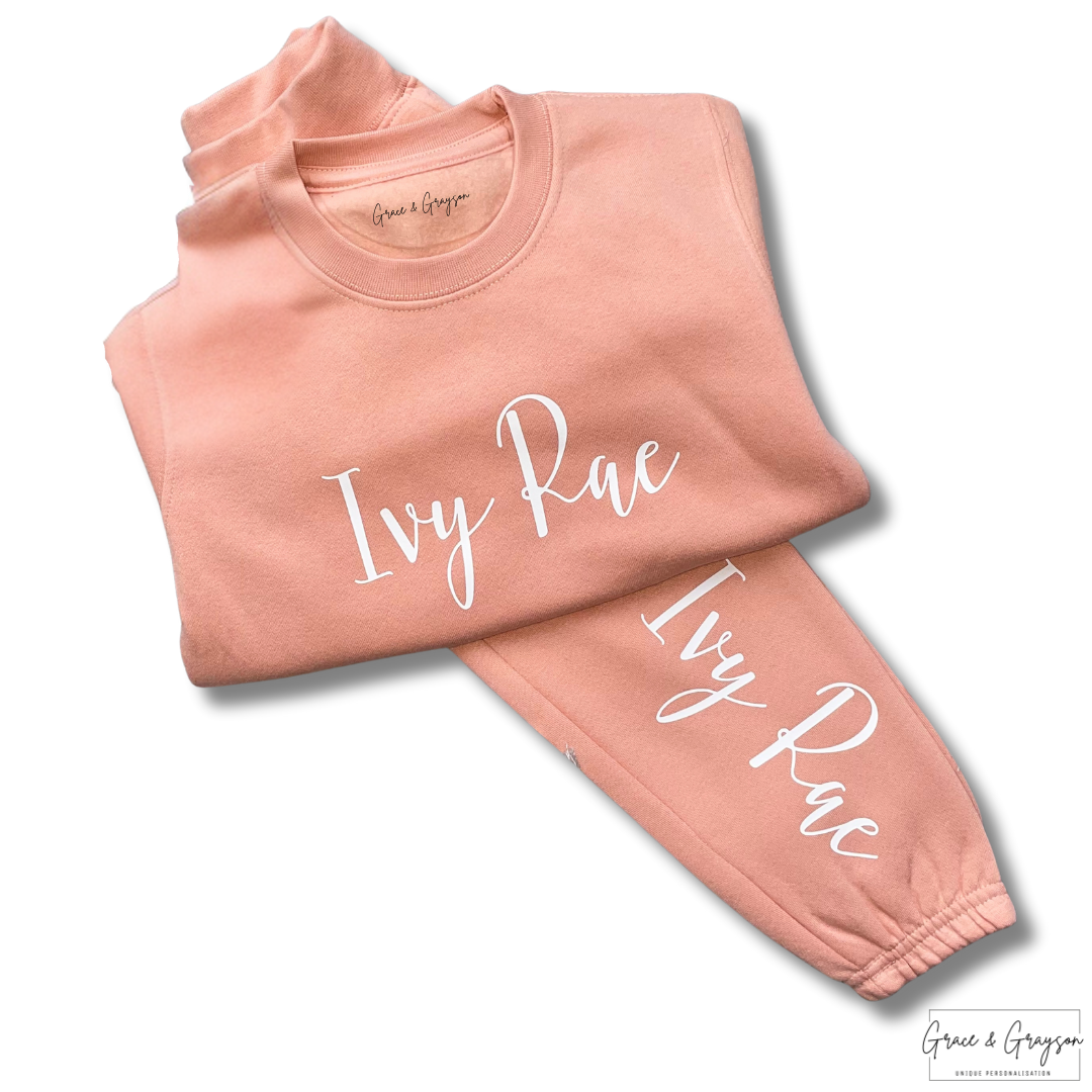 Personalised Dusty Pink Tracksuit