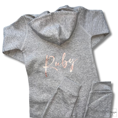 Kids Personalised Grey Onesie