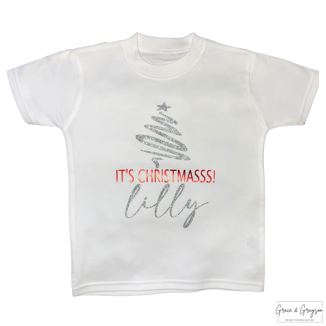 Kids Personalised Its Christmas T-Shirt