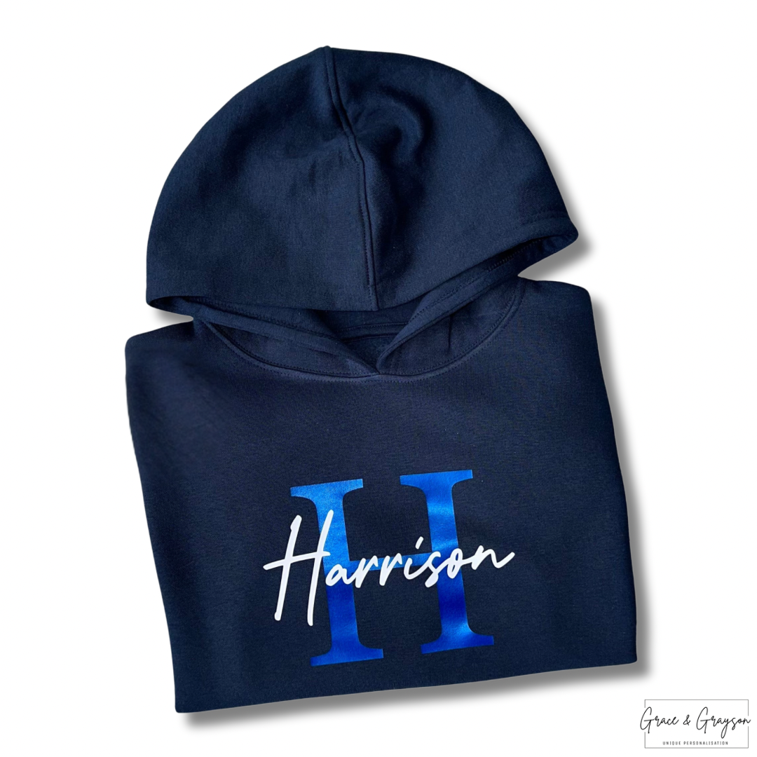 Kids Personalised Name & Initial Hoodie