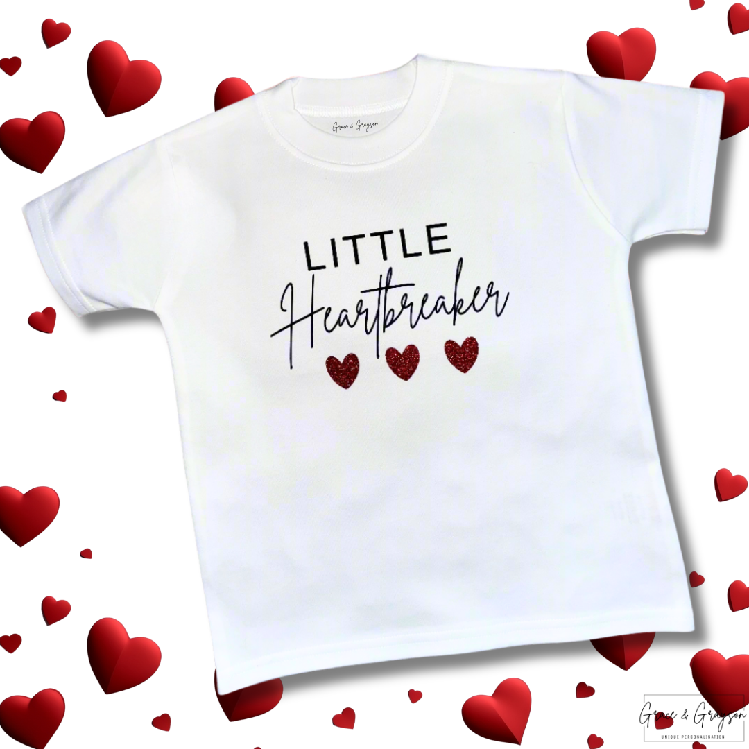 Personalised Little Heartbreaker Valentines T-Shirt