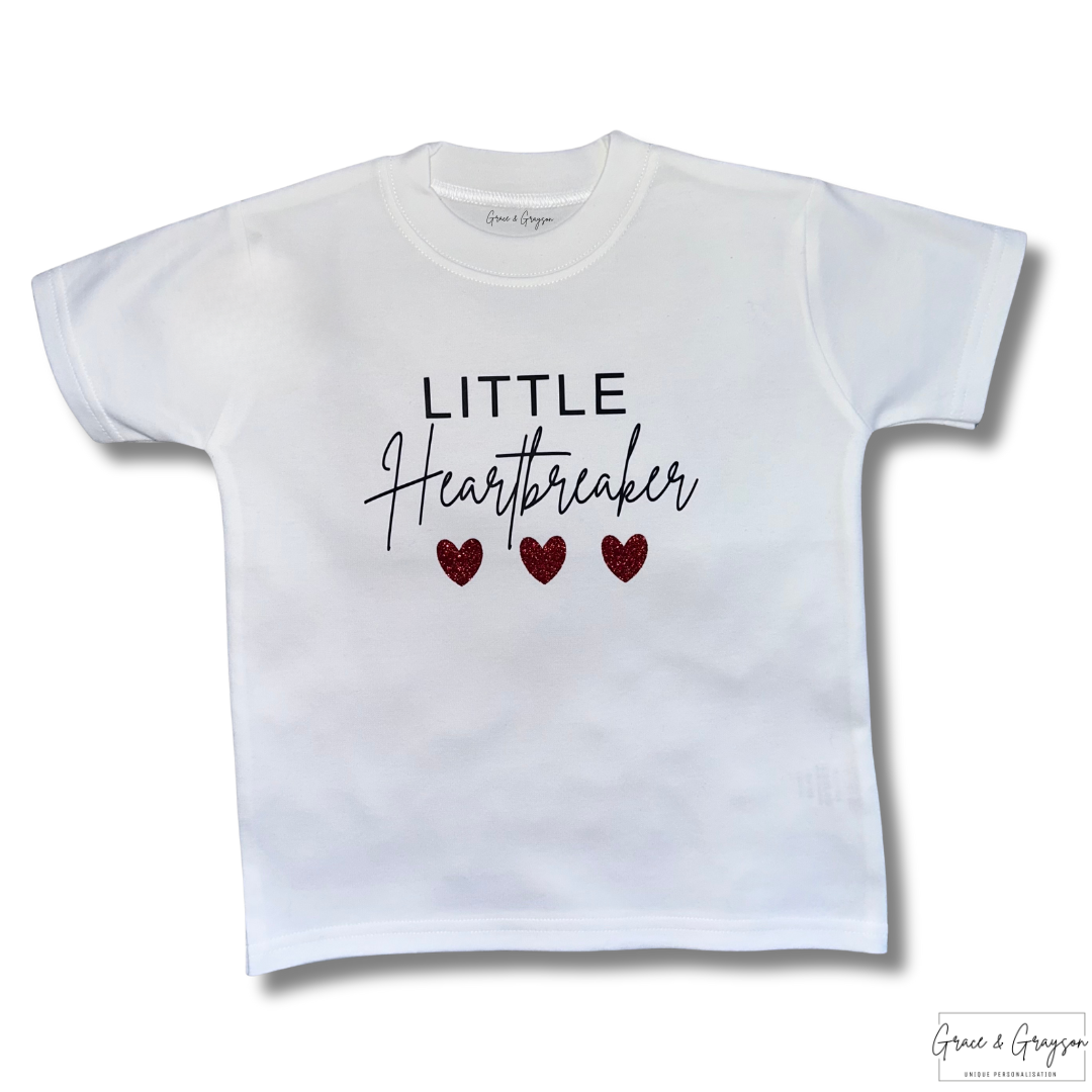 Personalised Little Heartbreaker Valentines T-Shirt
