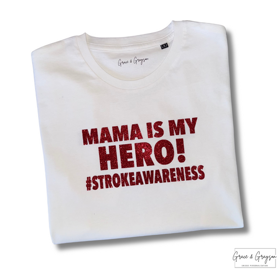 Personalised Mama Is My Hero T-Shirt