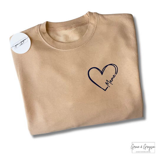 Adults Mama & Mini Heart Sweatshirt