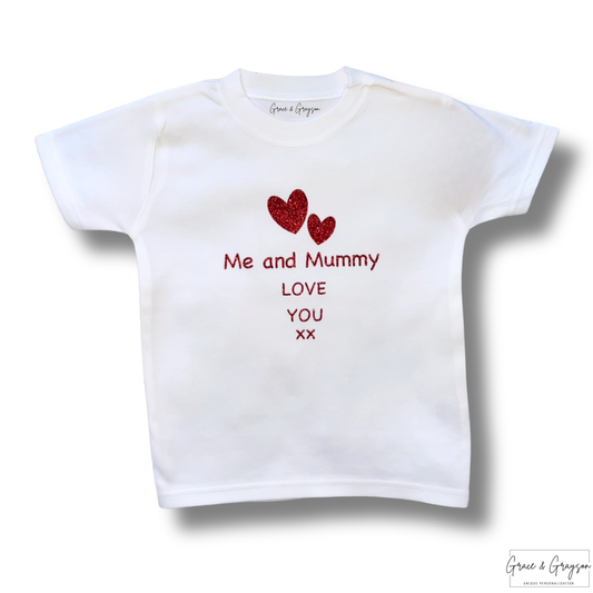 Personalised Me And Mummy Love You Valentines T-Shirt
