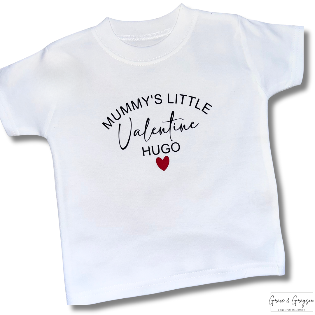 Personalised Mummy’s Little Valentine T-Shirt