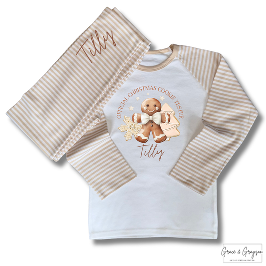 Personalised Official Christmas Cookie Tester Pyjamas