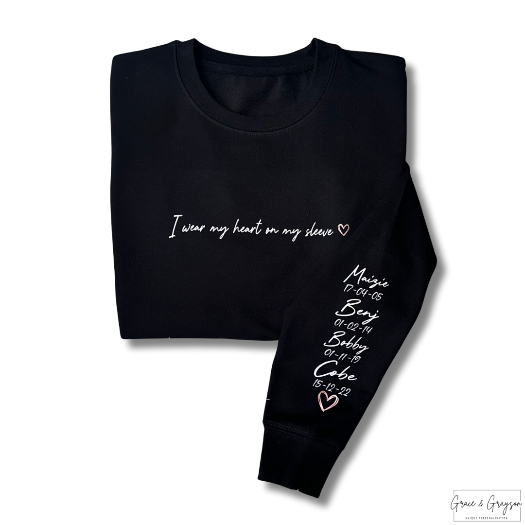 Adults I Wear My Heart On My Sleeve Sweatshirt