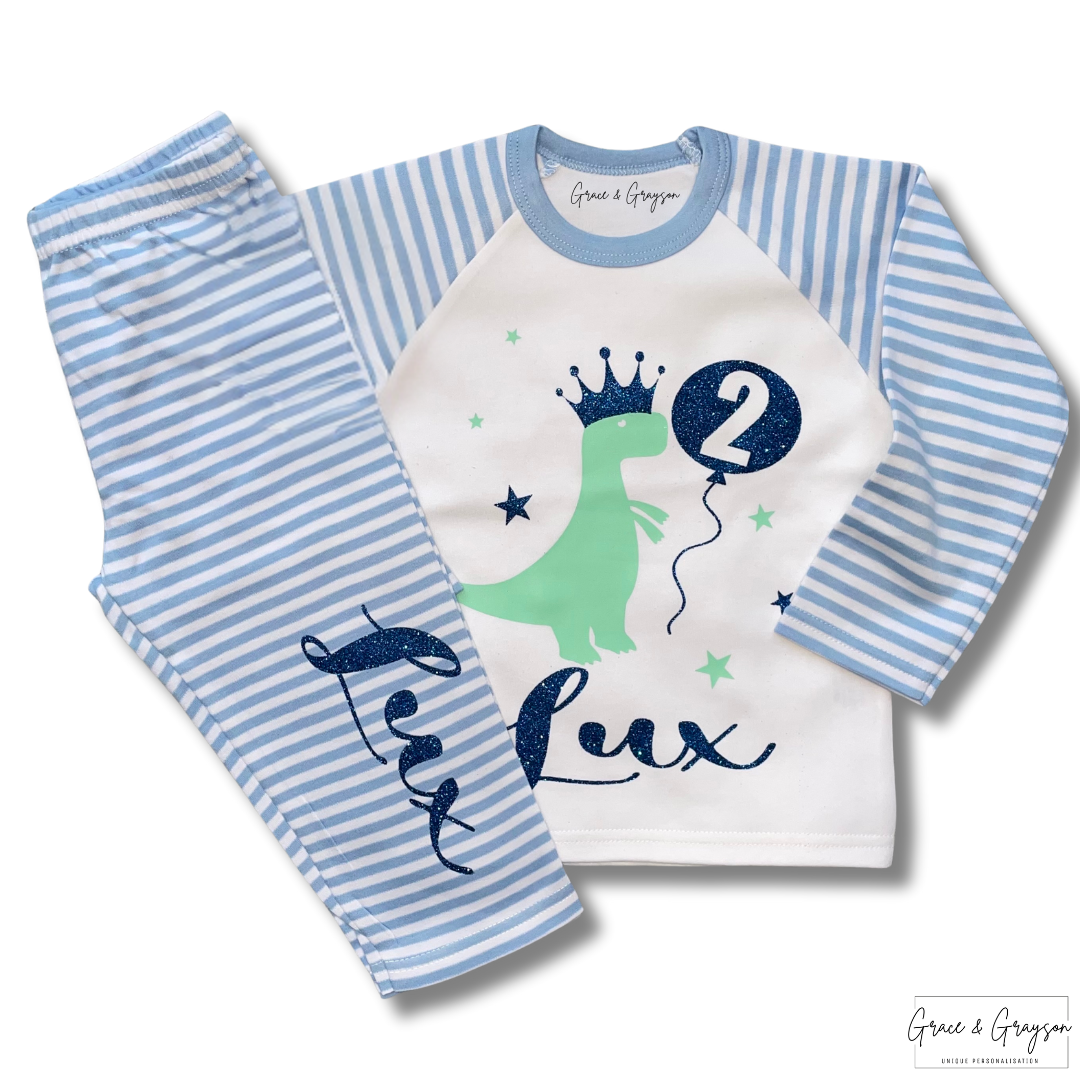 Personalised Birthday Dinosaur Pyjamas