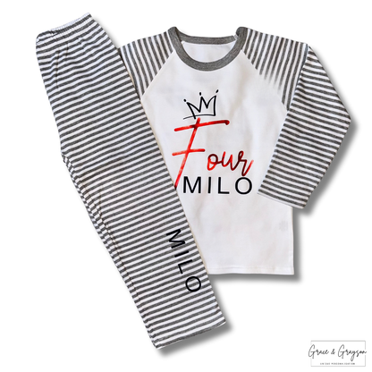 Personalised Boys Birthday Pyjamas 