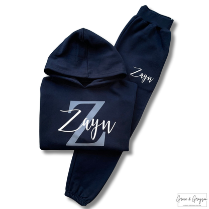 Personalised Name & Initial Hoodie Tracksuit 