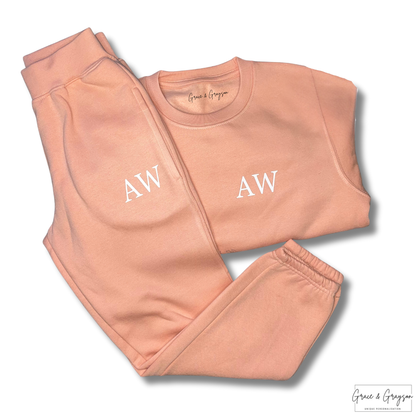 Personalised Dusty Pink Initial Tracksuit