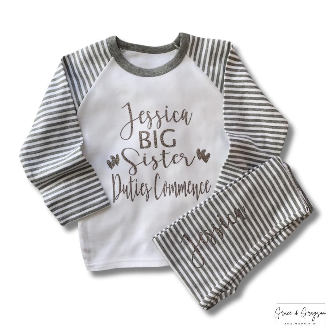 Personalised Big Sister Duties Pyjamas