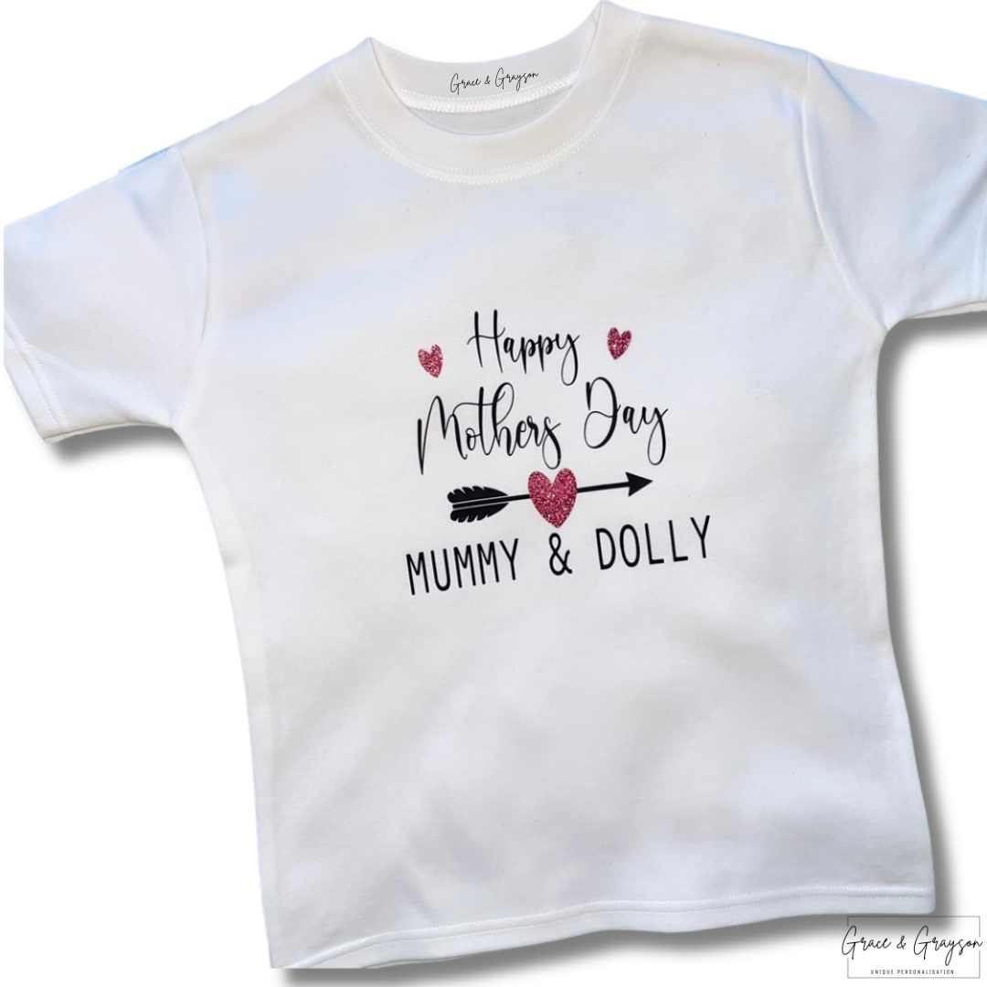 Personalised Happy Mother's Day Arrow T-Shirt