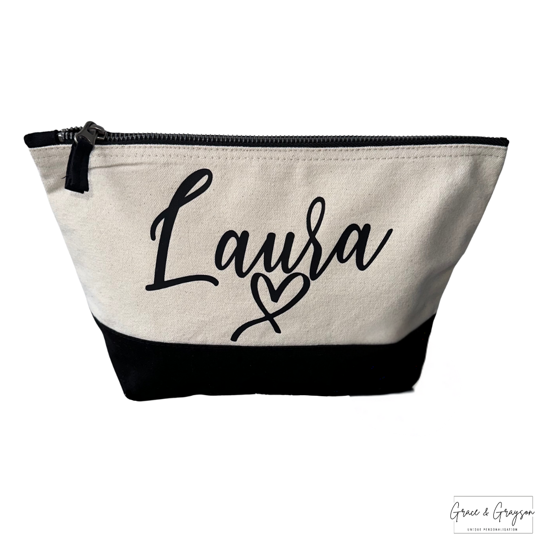Personalised Heart Accessory Pouch