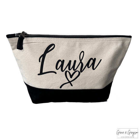 Personalised Heart Accessory Pouch