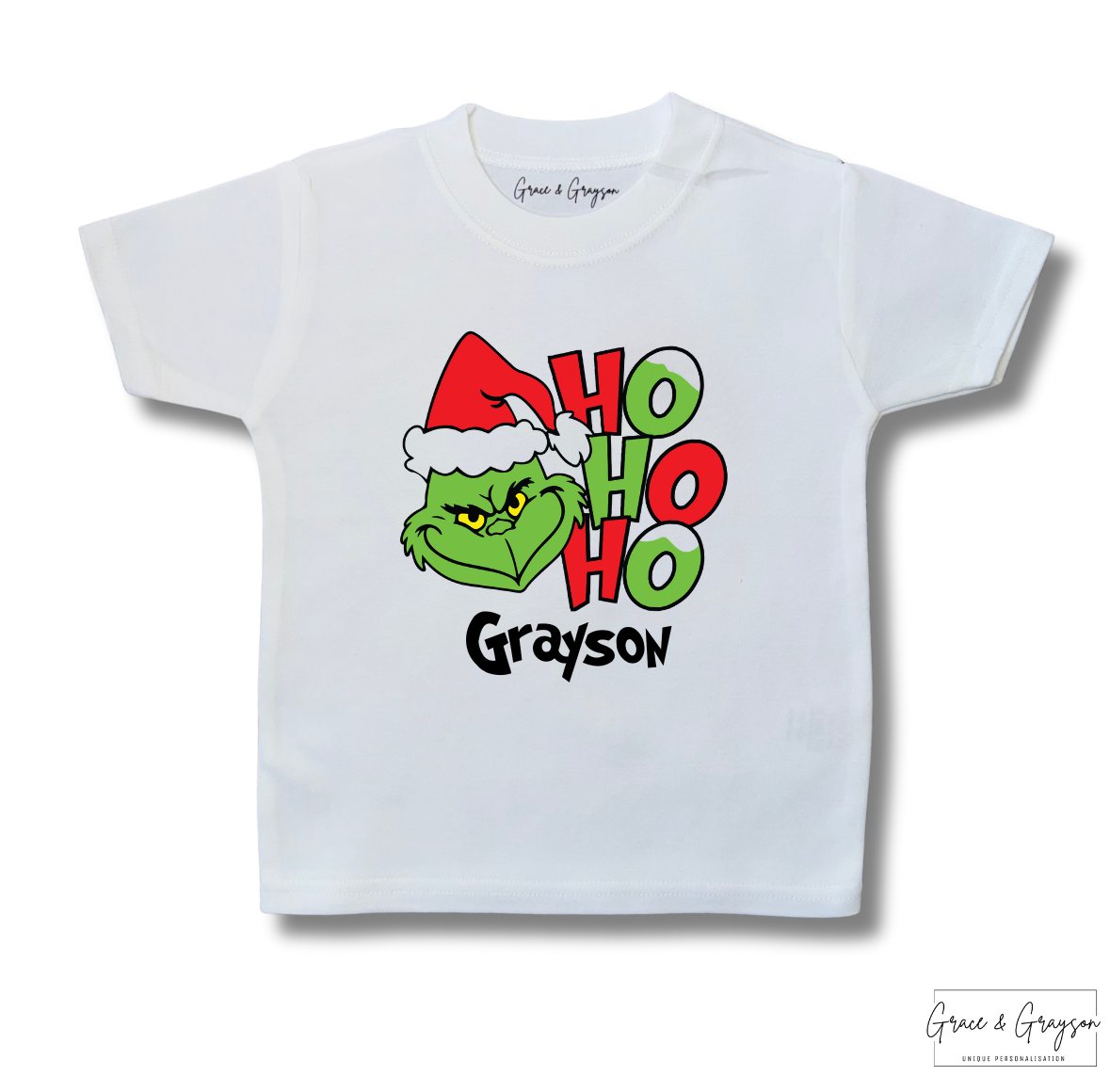Family Matching Personalised Ho Ho Ho Grinch T-Shirt