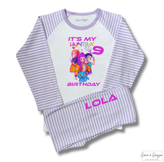 Personalised Huntrix Birthday Pyjamas