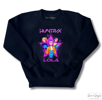 Personalised Huntrix Black Sweatshirt