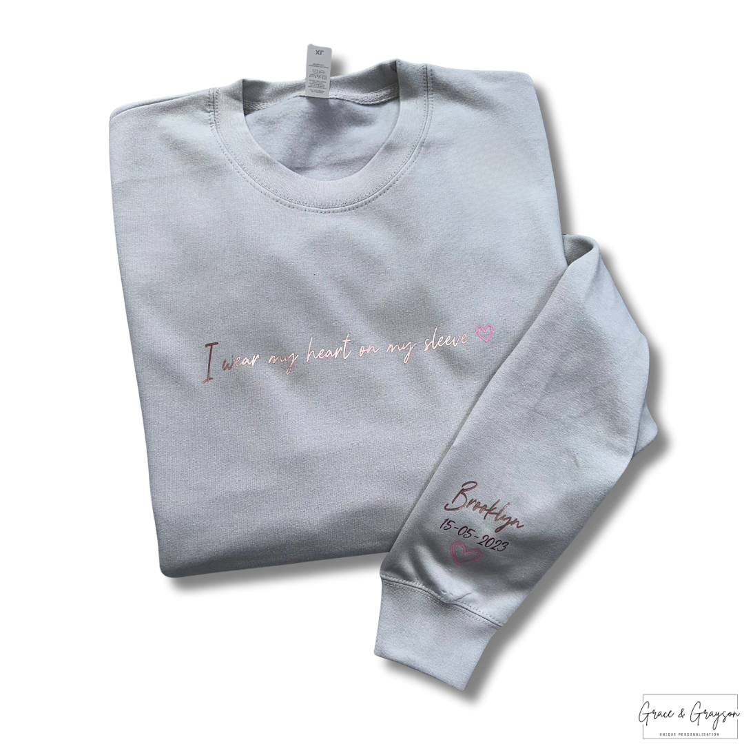 Adults I Wear My Heart On My Sleeve Sweatshirt