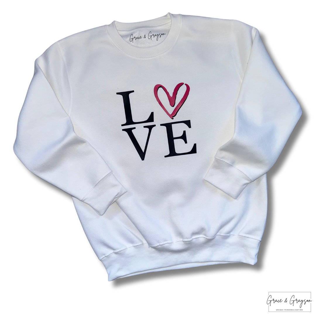 Personalised Valentines Love Sweatshirt