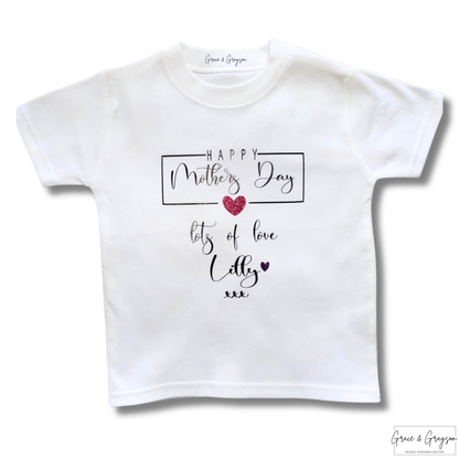 Personalised Mother's Day Lots of love T-Shirt