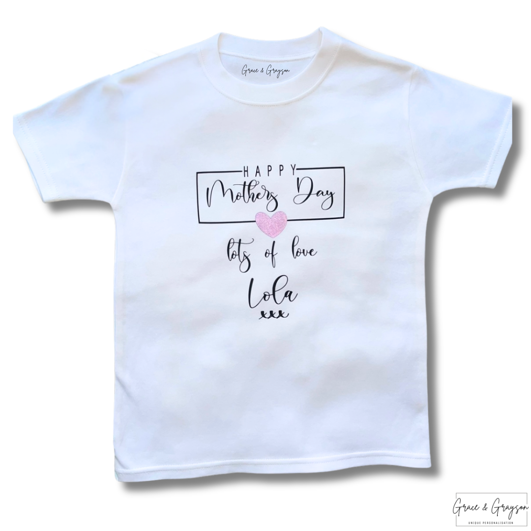 Personalised Mother's Day Lots of love T-Shirt