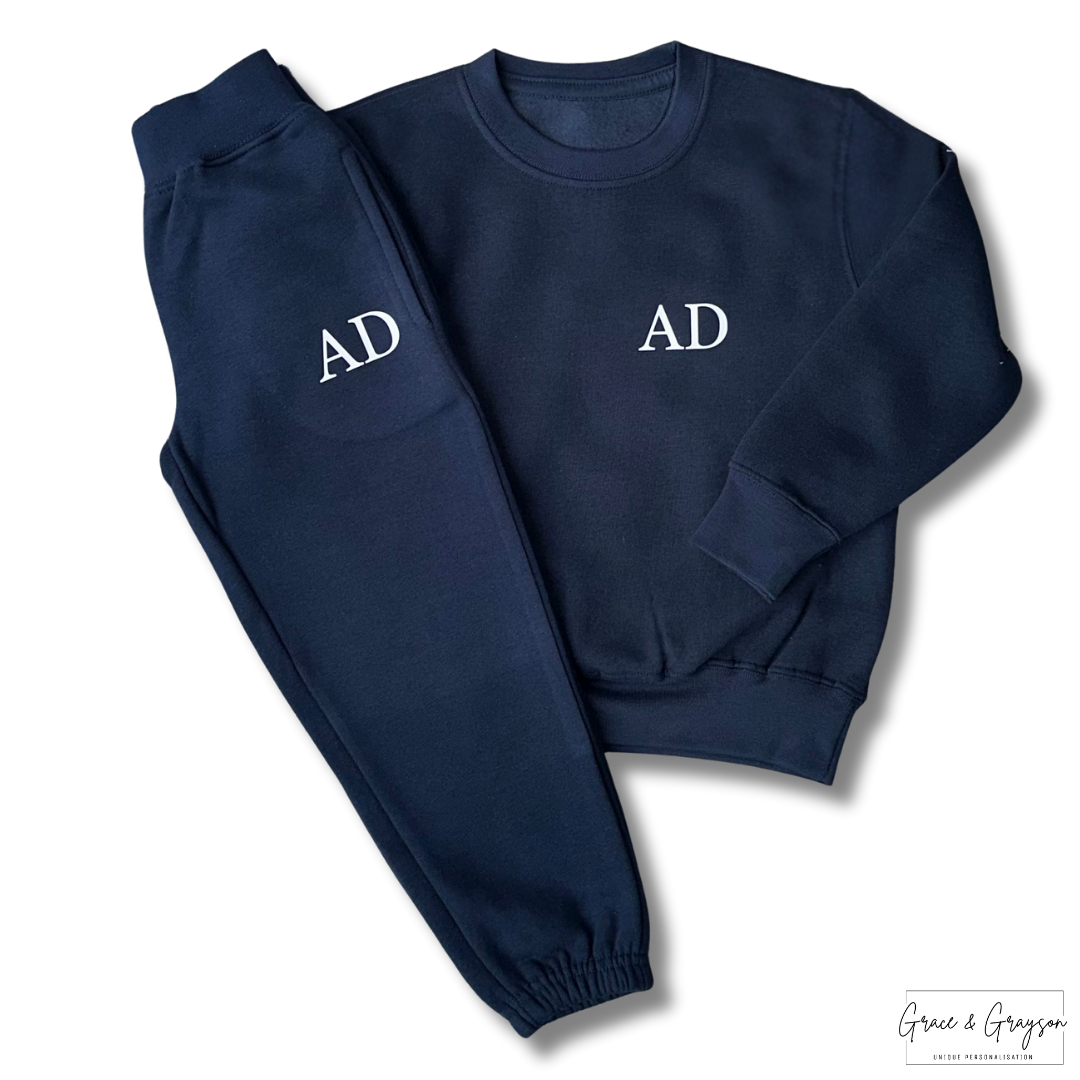 Personalised Navy Initials Tracksuit