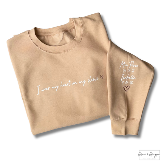 Adults I Wear My Heart On My Sleeve Sweatshirt