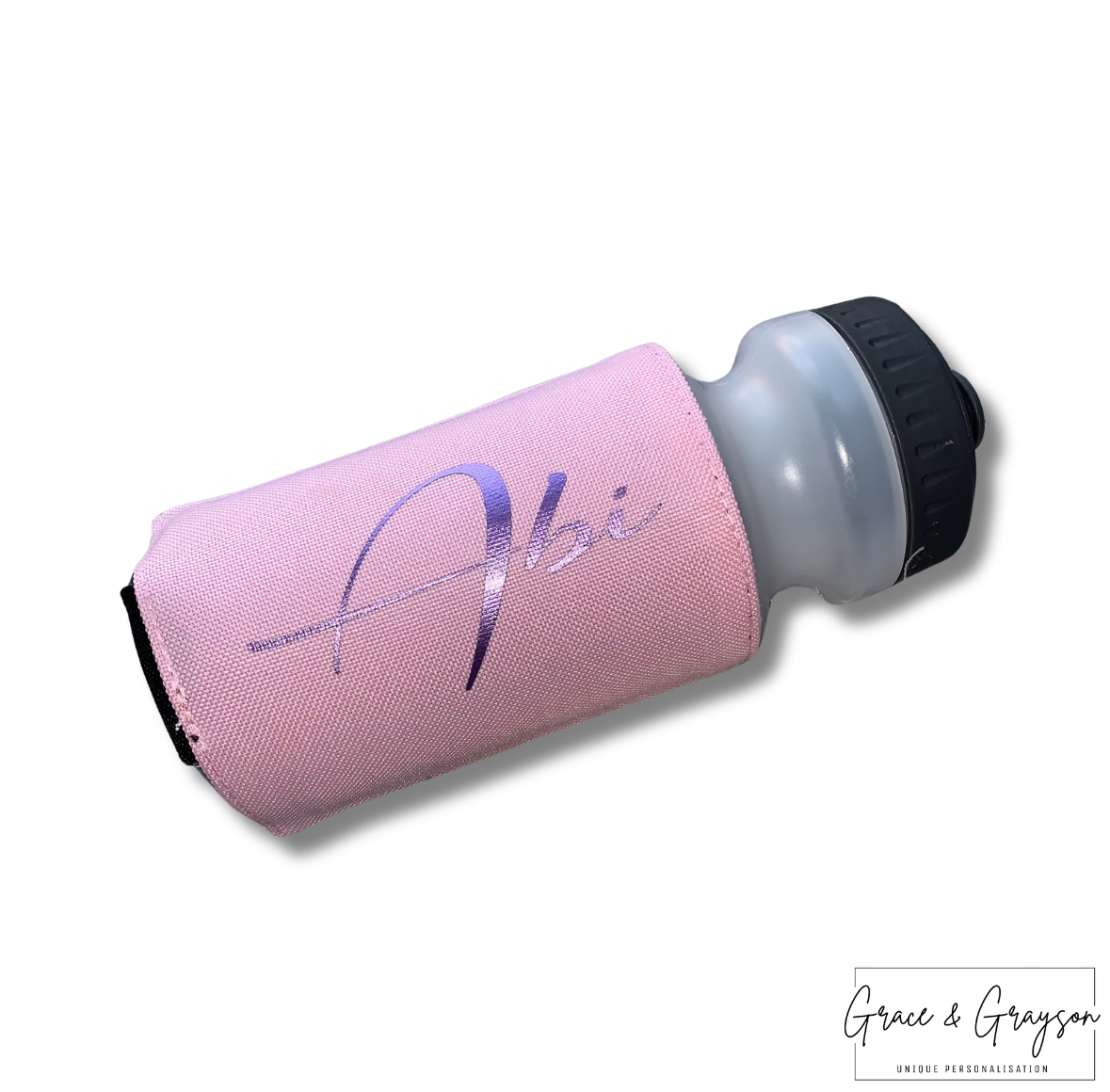 Personalised Pink School Sports Bottle