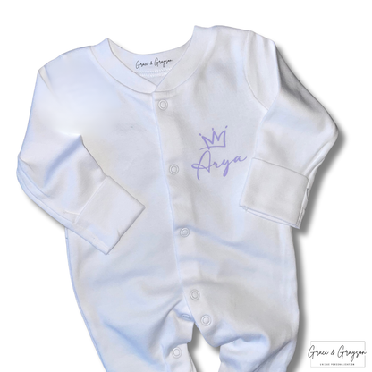 Personalised Royal Crown Baby Grow
