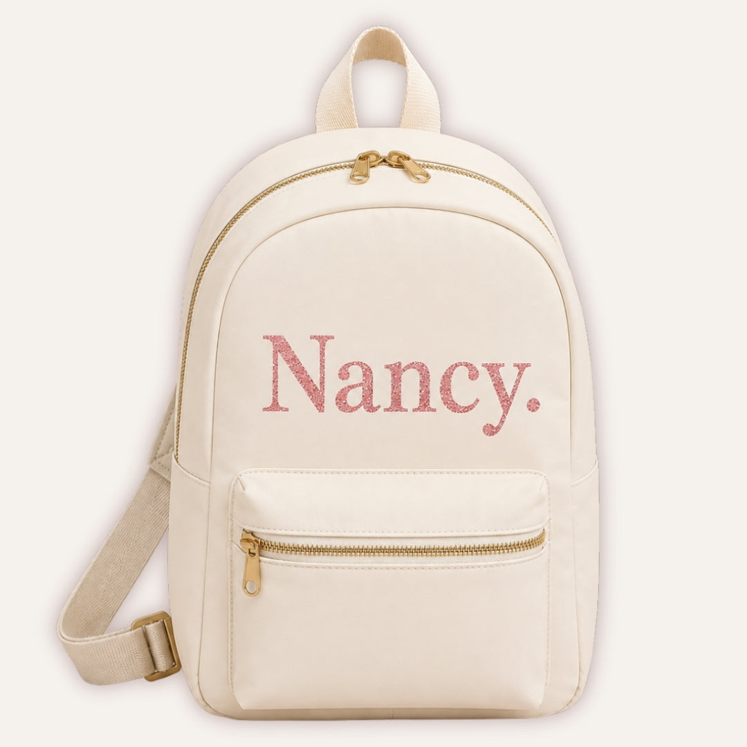 Personalised Sorbet Backpack - personalised backpack with custom name in glitter font by Grace & Grayson