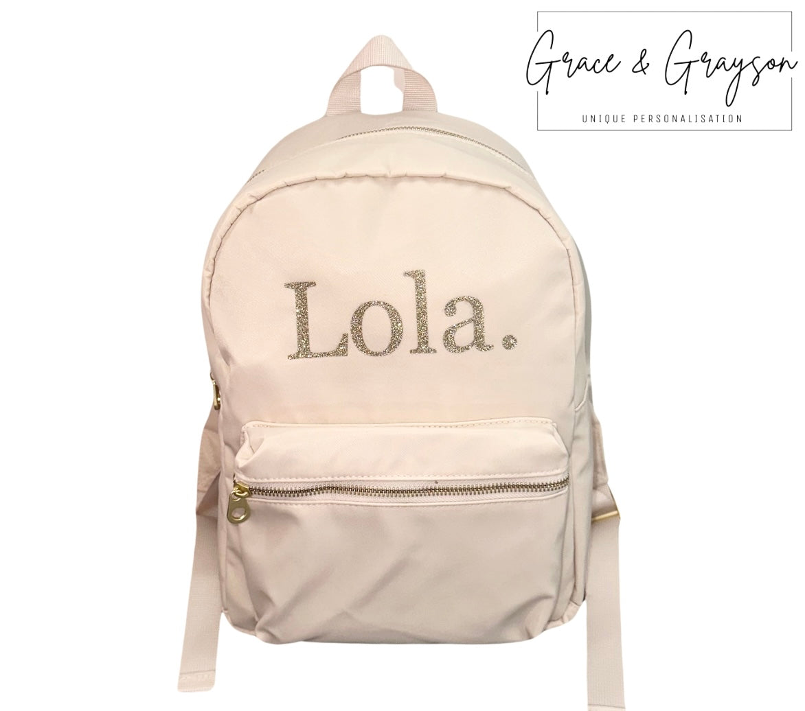"Personalised Sorbet backpack in vibrant colours"