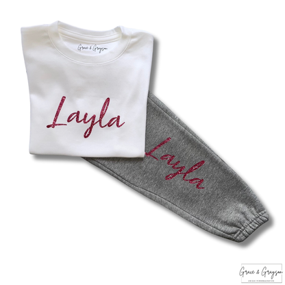 Personalised T-Shirt & Joggers Girls 