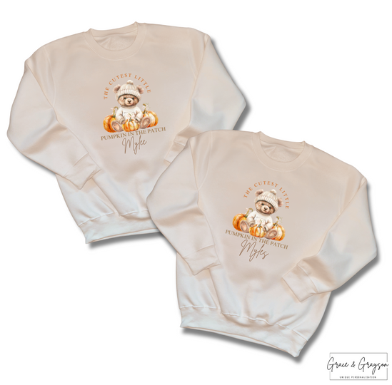 Personalised The Cutest Little Pumpkin In The Patch Sweatshirt