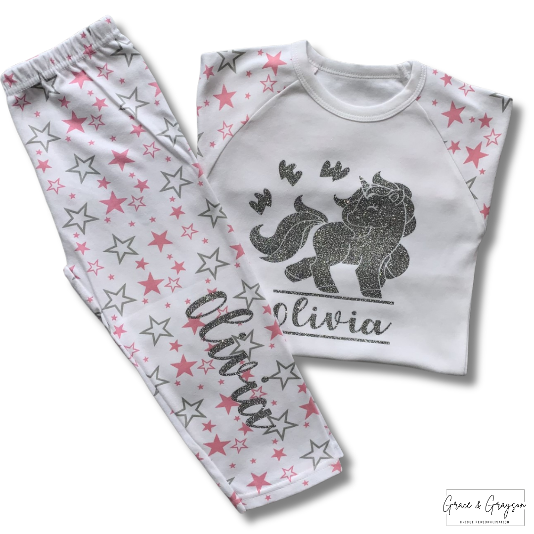 Personalised Unicorn Pyjamas