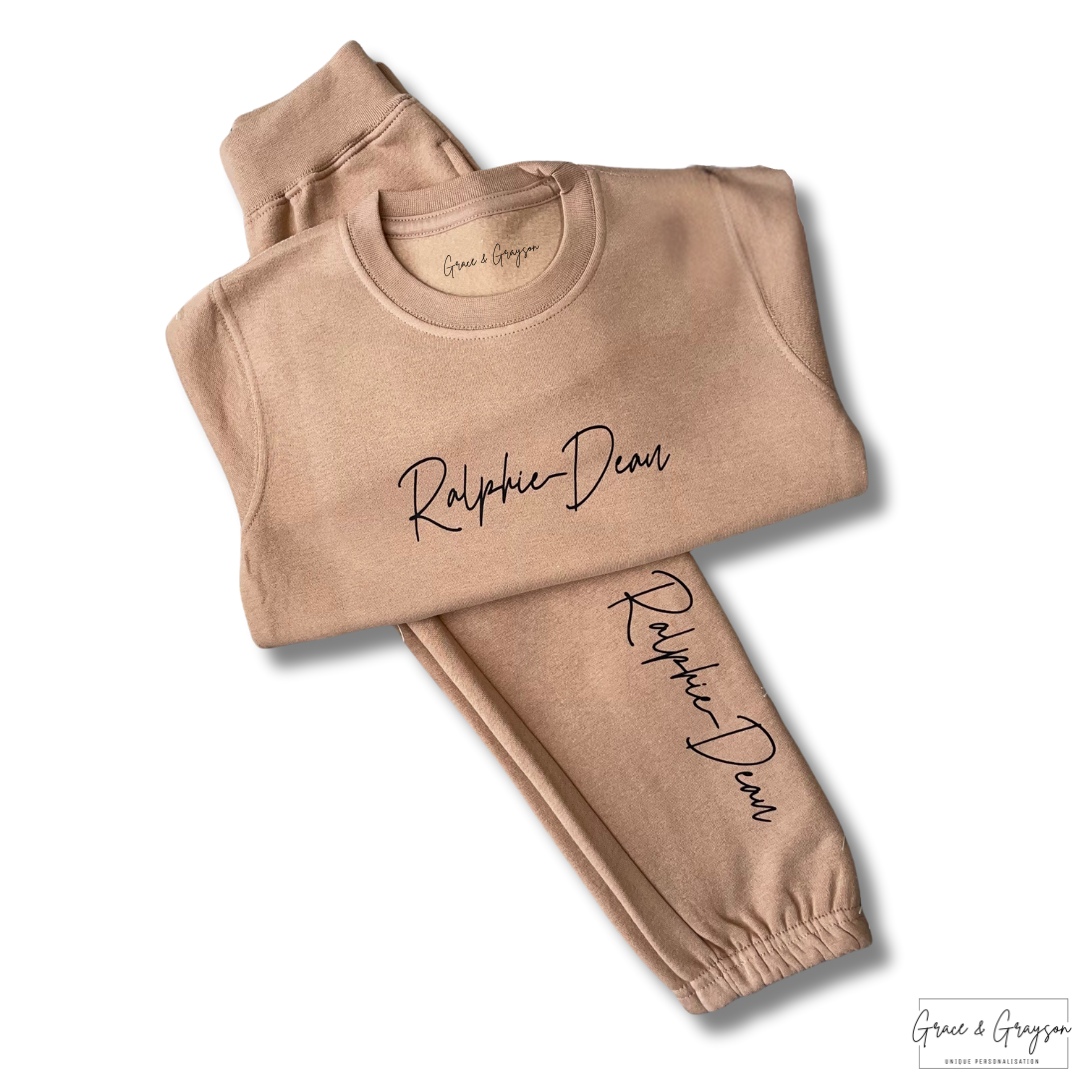 Personalised Warm Taupe Tracksuit