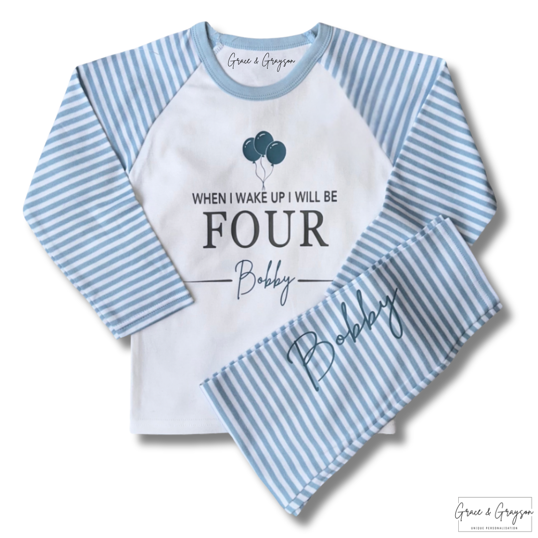 Personalised When I Wake Up Boys Birthday Pyjamas