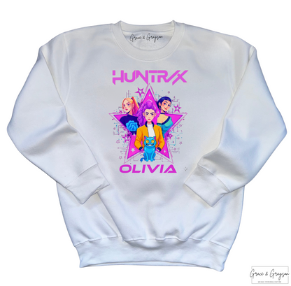 Personalised White Huntrix Sweatshirt