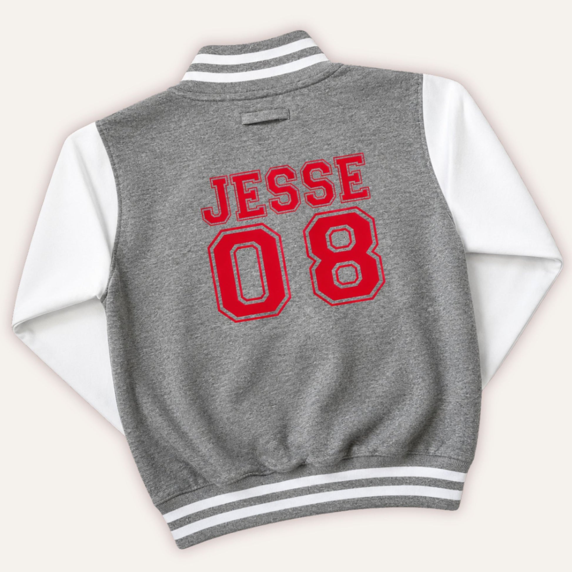 Personalised baseball jacket with name and number