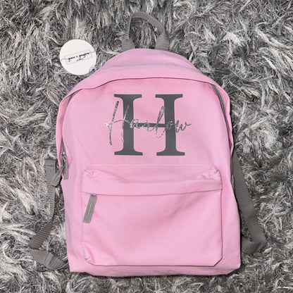 "Personalised bigger backpack close-up"