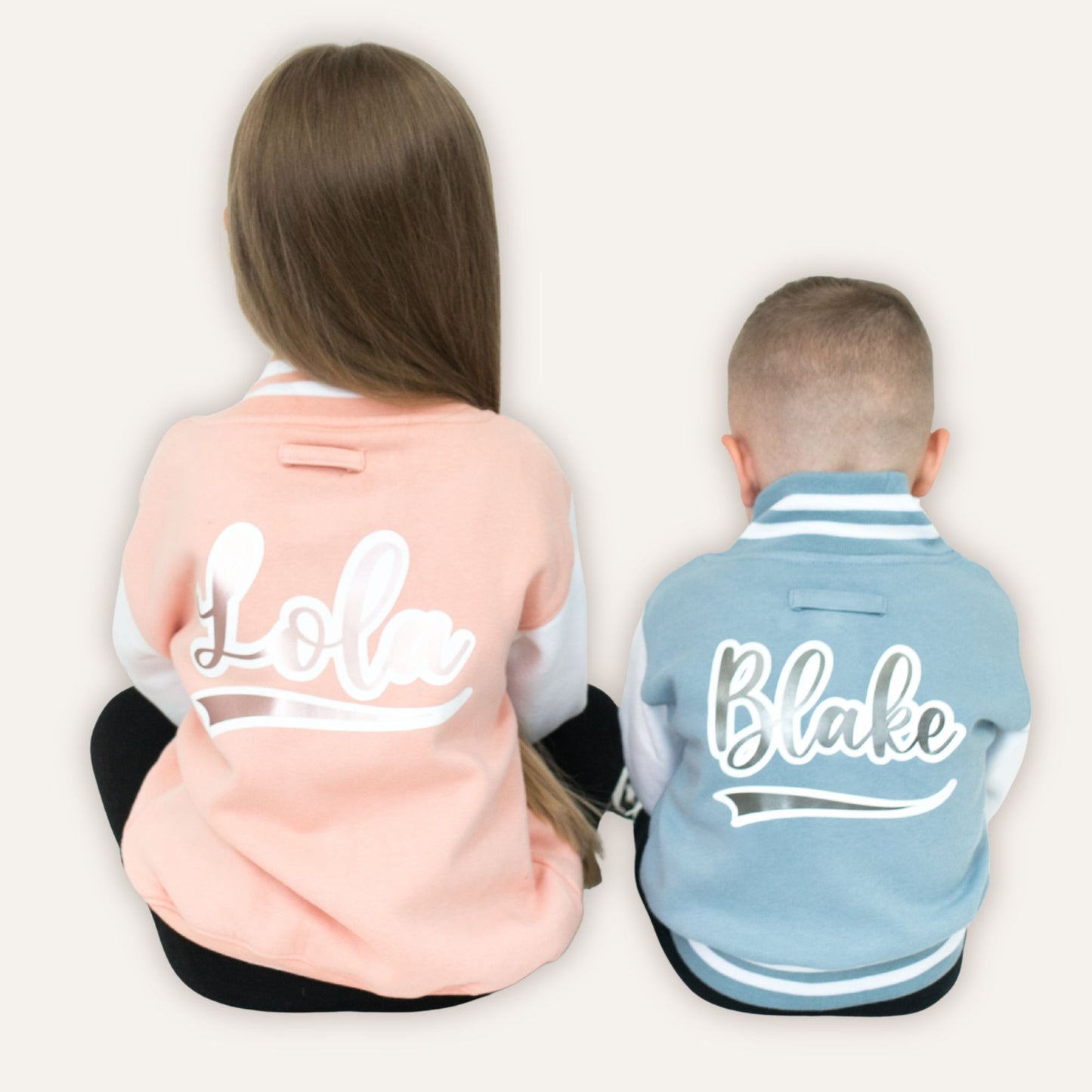 Personalised classic varsity jacket for kids with custom name — Grace & Grayson