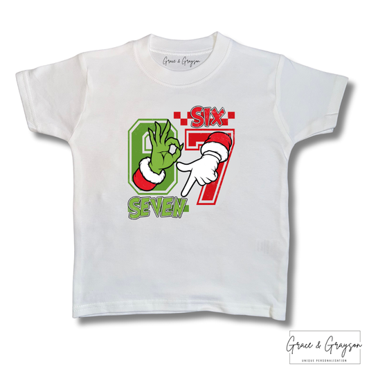 Six Seven Personalised Christmas T-Shirt