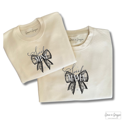 Spooky Halloween Mama & Mini Bow Sweatshirt