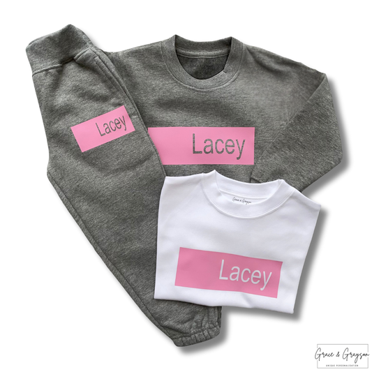 Personalised Three Piece Name Bar Tracksuit