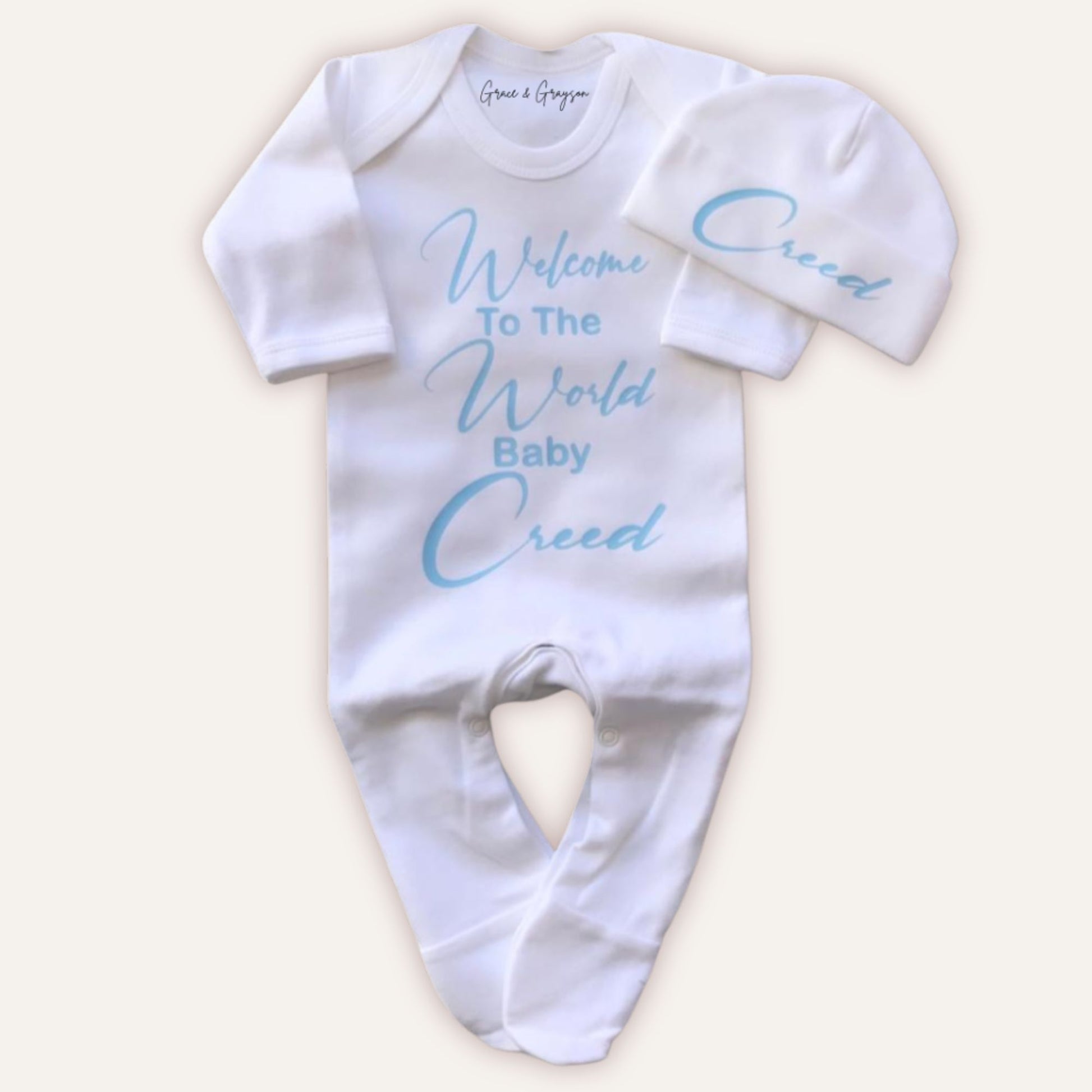 baby grow set for boys – Grace & Grayson