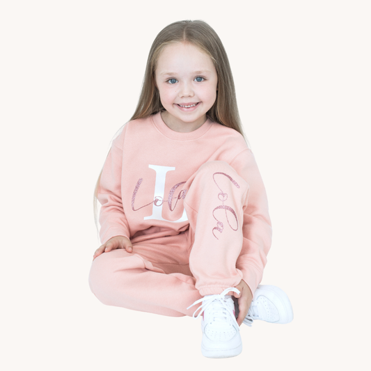 Personalised Dusty Pink Name & Initial Tracksuit