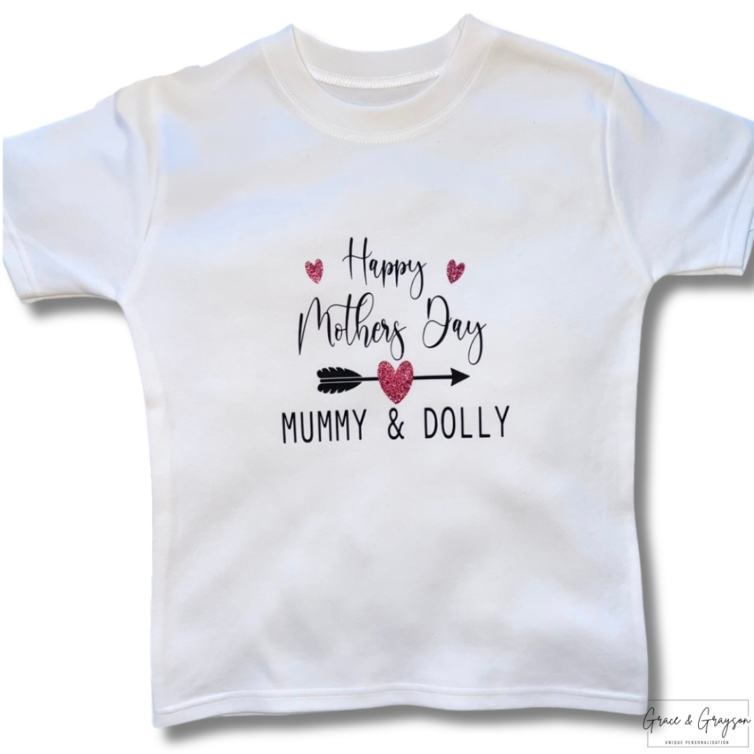 Personalised Happy Mother's Day Arrow T-Shirt