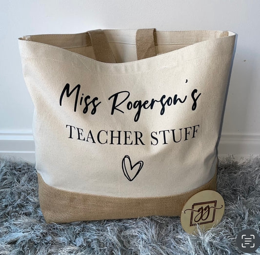 Teacher Stuff Jute Bag