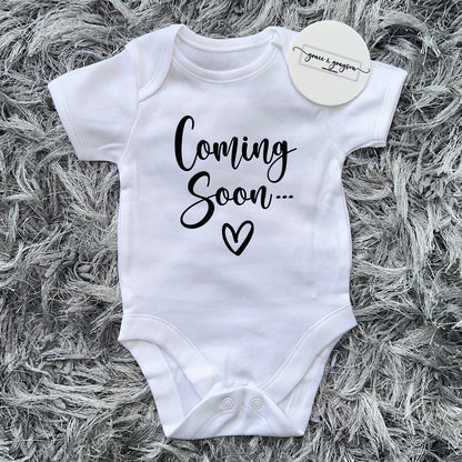 Coming Soon Announcement Baby Vest